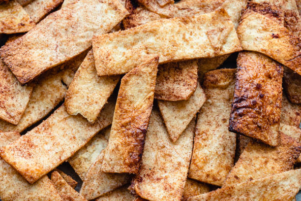 Chips de canela al horno