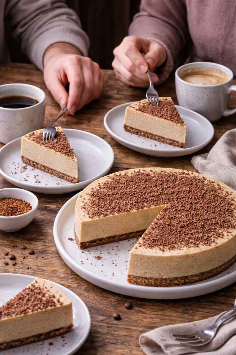 Cheesecake Fit de Café y Chocolate: dulce sin culpa